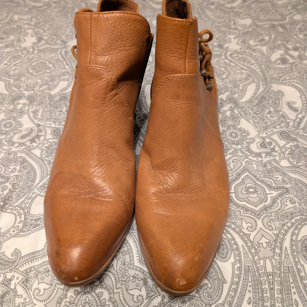 Aldo Brown Leather Ankle Booties - Picture 6 of 7